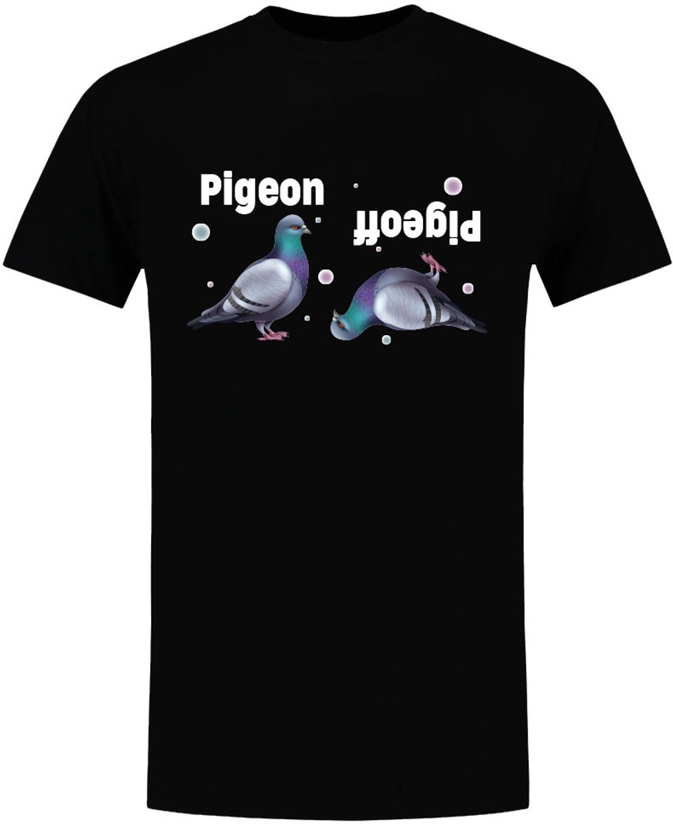 Pigeon Pigeoff Heren T-shirt - duif - vogel - leven - humor - grappig - shirt