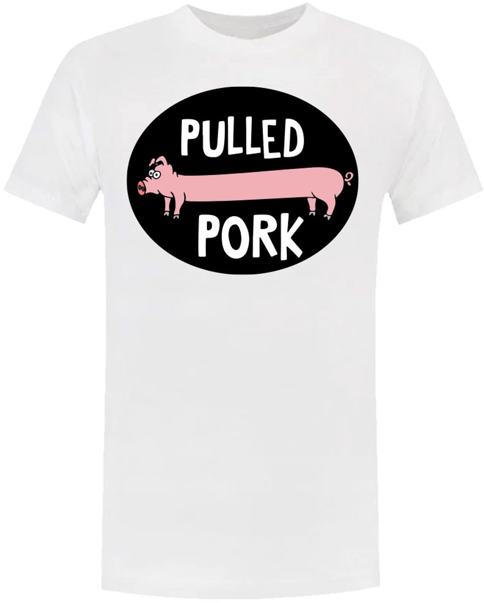 Pulled pork Heren T-shirt - Dieren - grappig - humor - varken - shirt