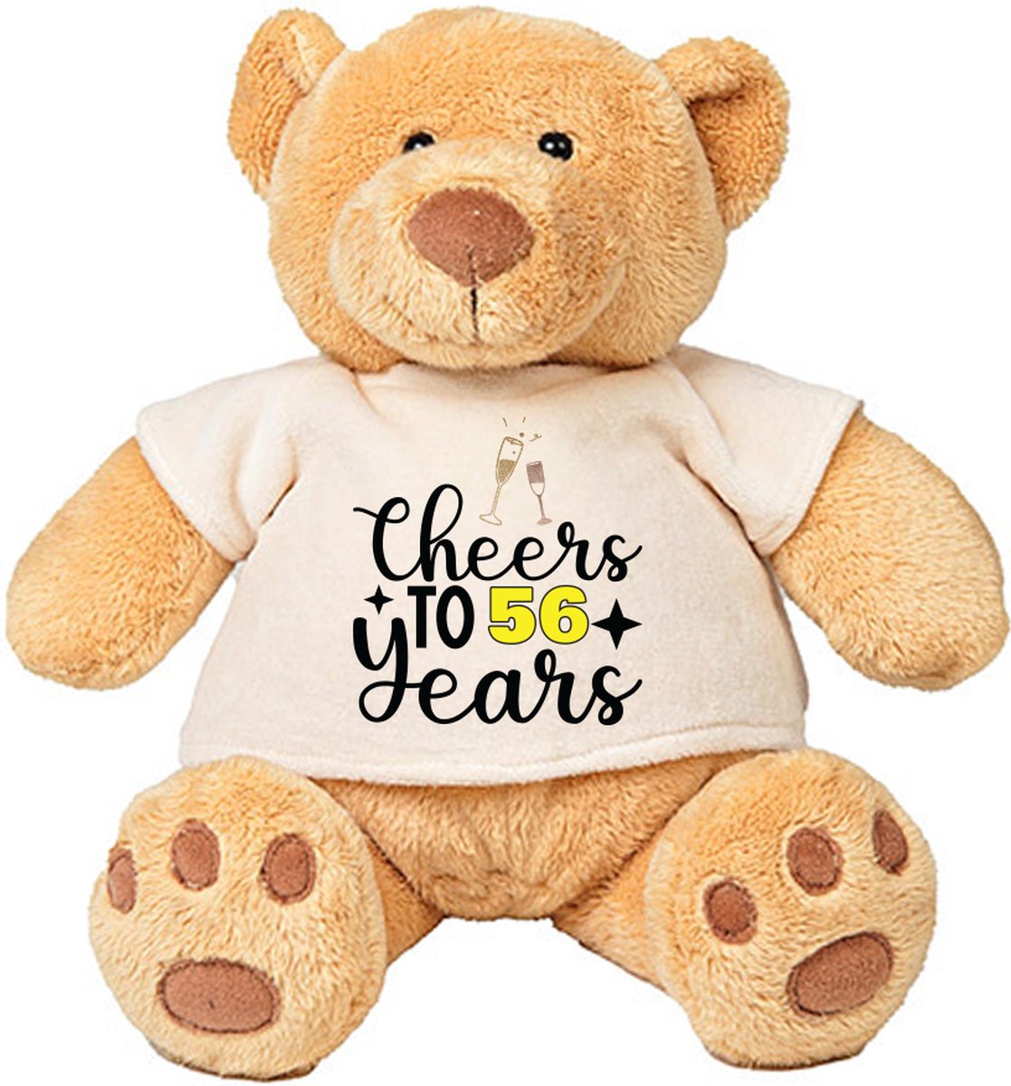 Teddy Beer Cheers To 56 Years - jarig - cadeau - verjaardag - knuffel