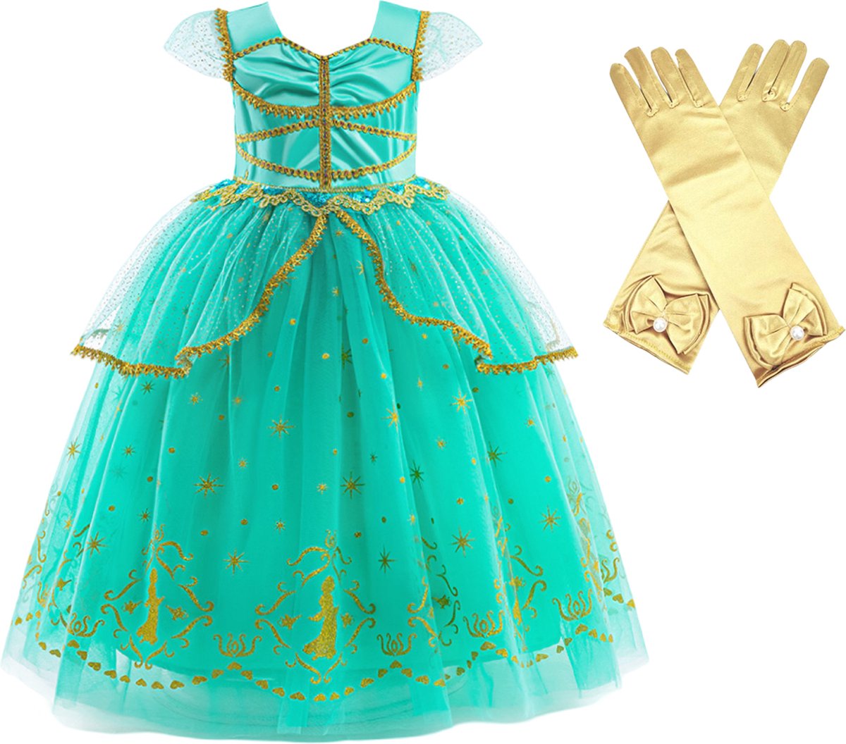 Prinsessenjurk meisje - verkleedjurk - verkleedkleren meisje - maat 92/98