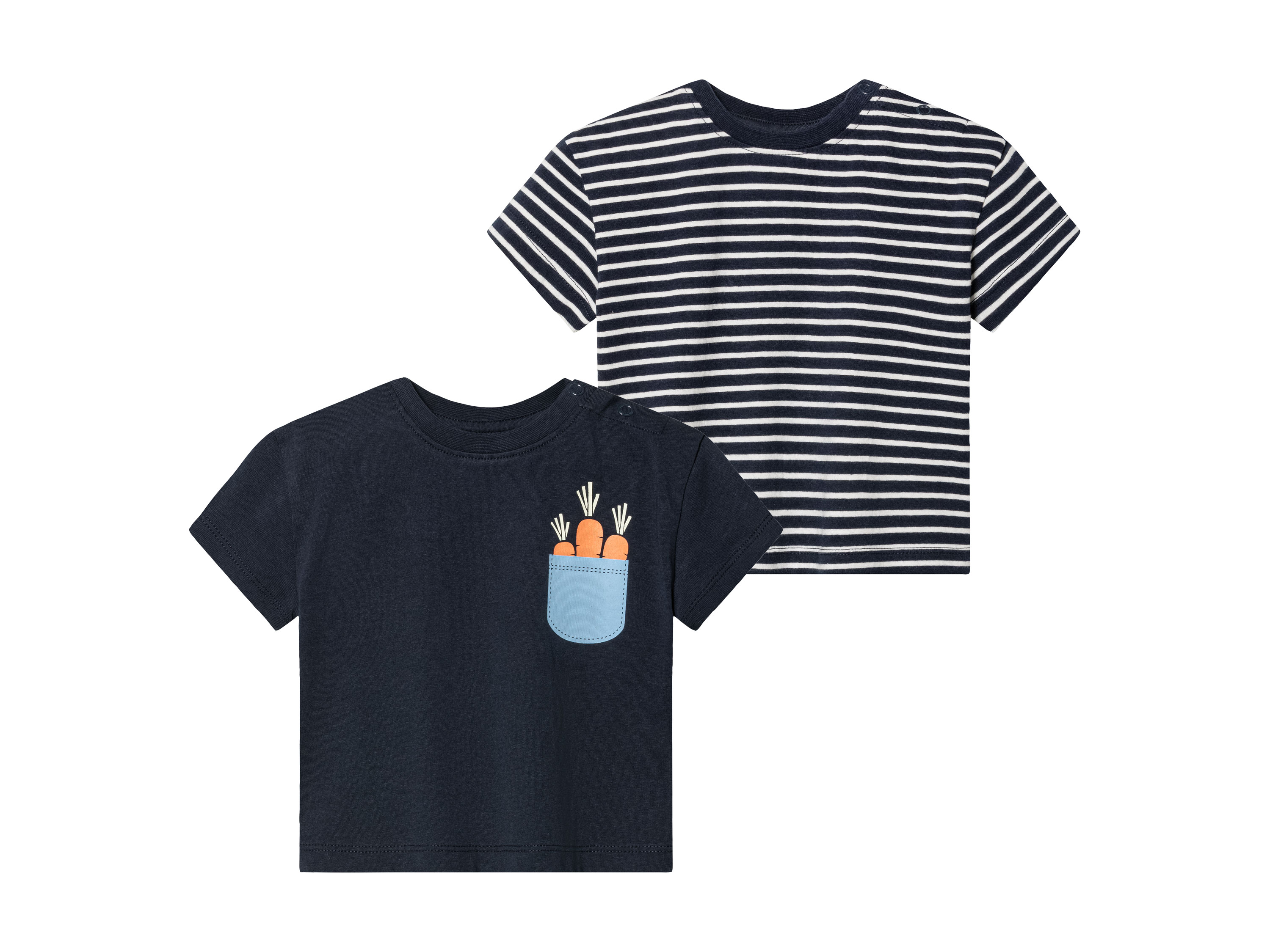 lupilu 2 baby T-shirts (Blauw, 74/80)