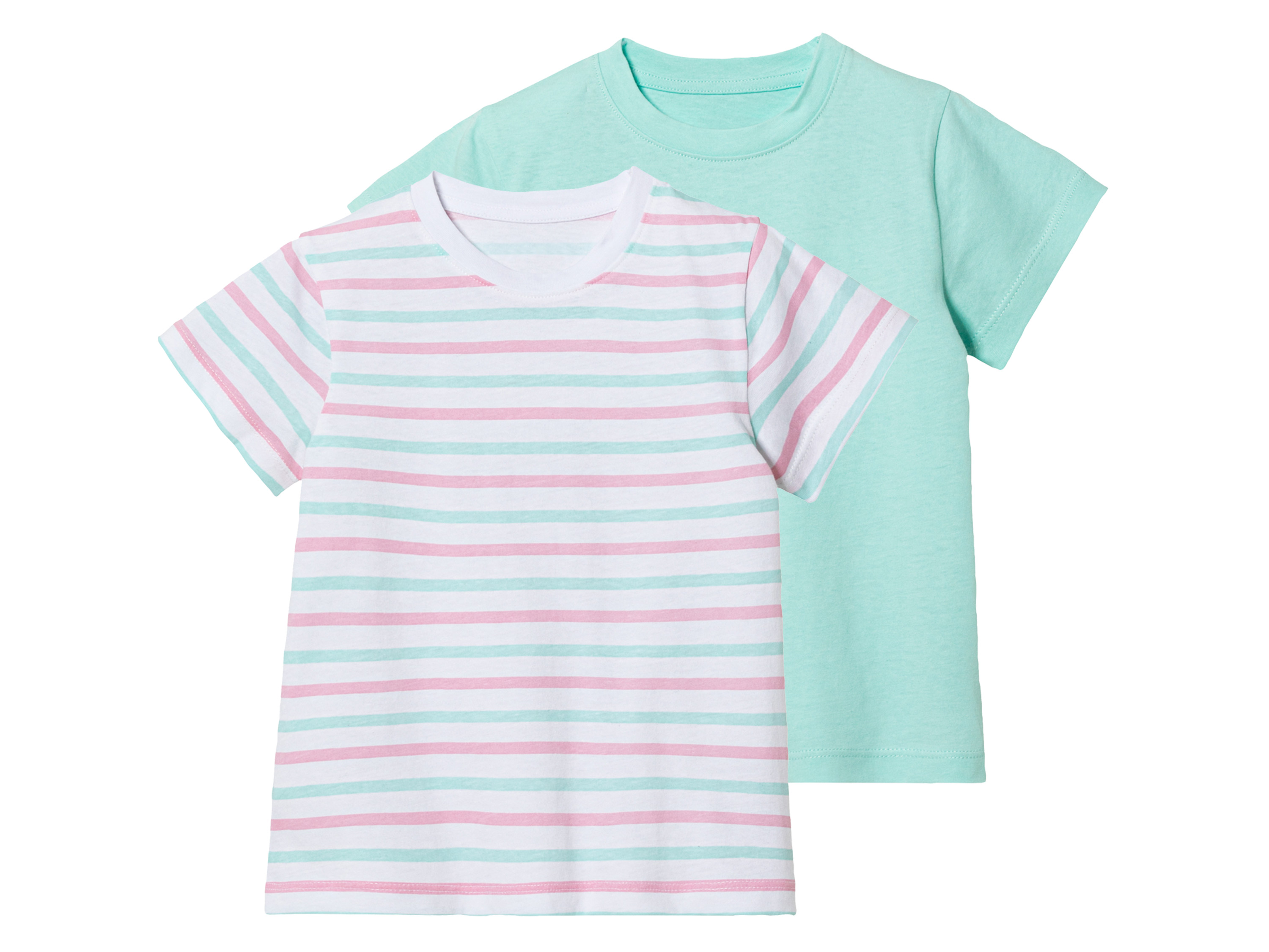 lupilu 2 peuter t-shirts (Patroon wit/mint, 98 - 104)