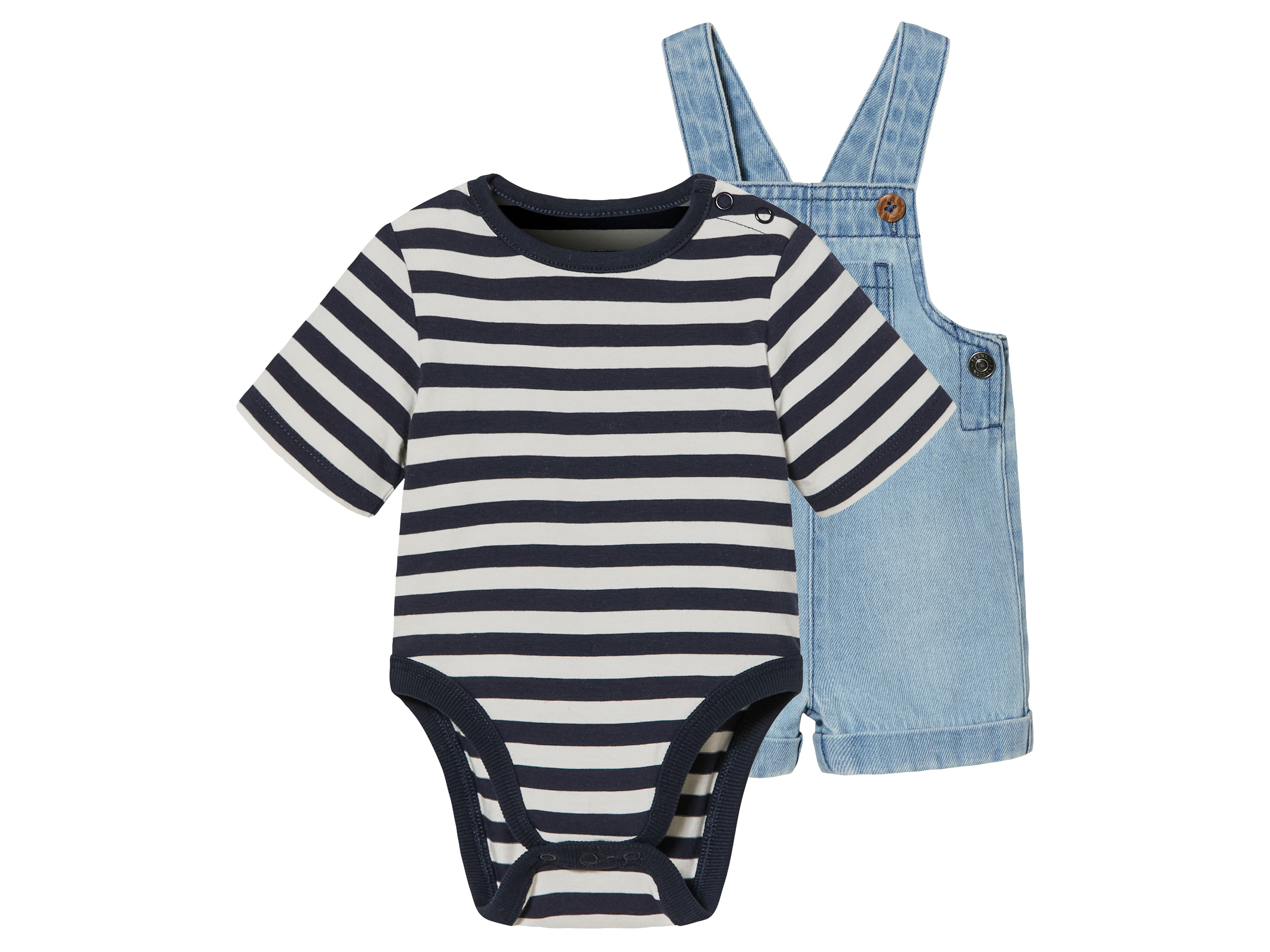 lupilu Baby-set (50, Lichtblauw/strepen)