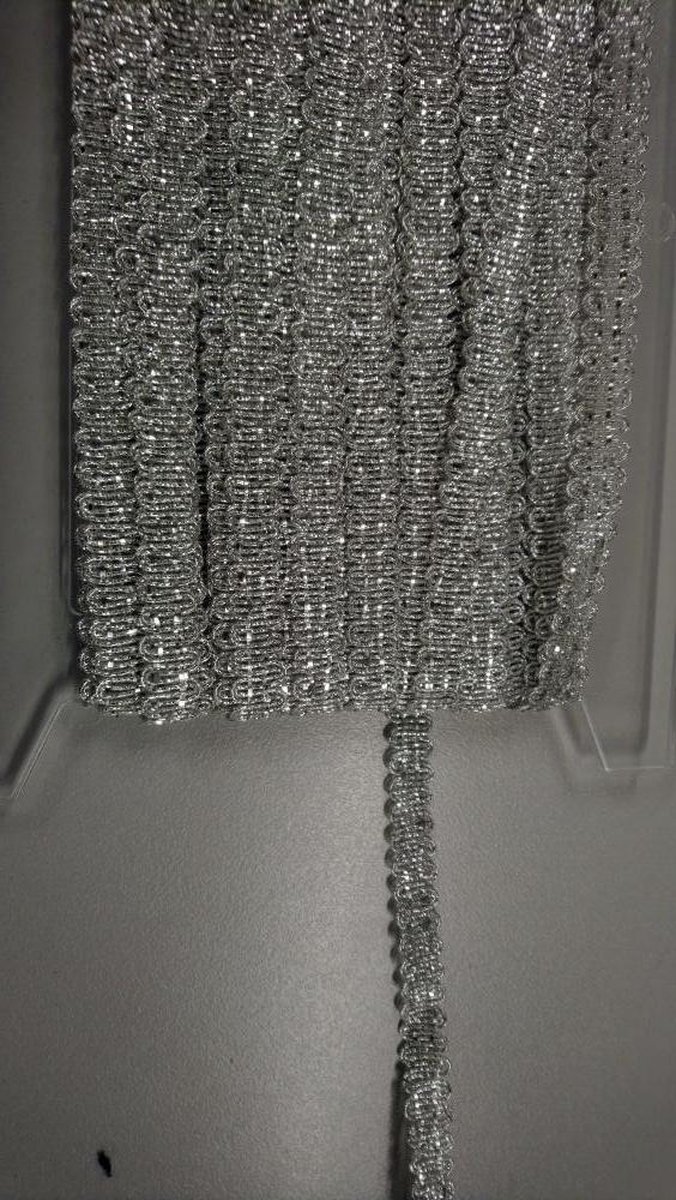 Lurexband Zilver 12mm