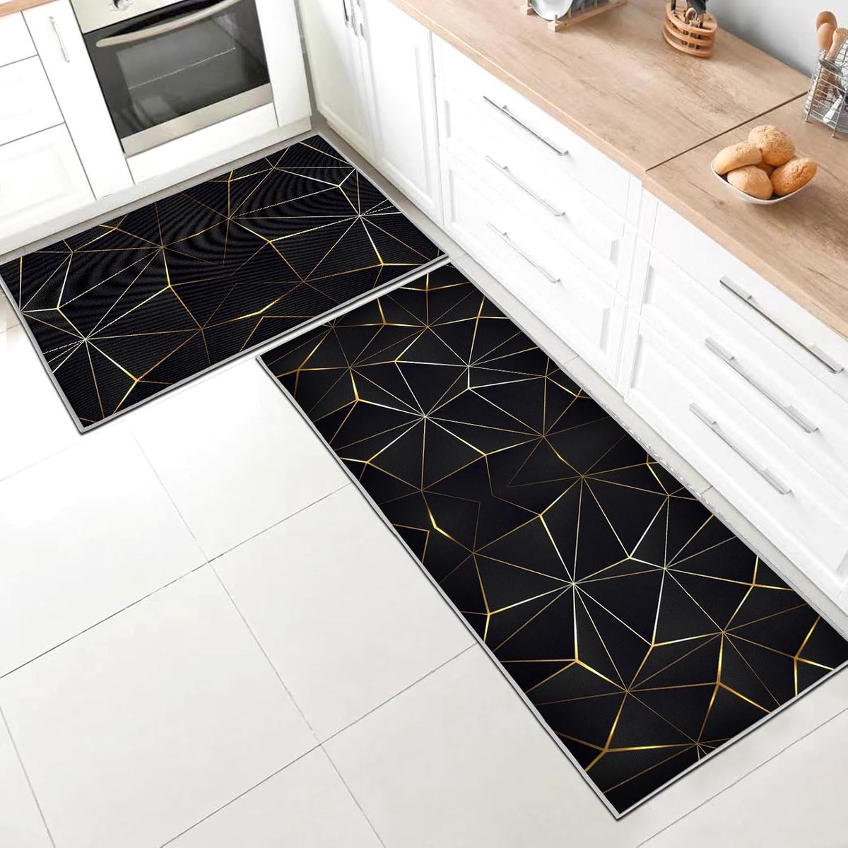 Luvetrex ® Stijlvolle en Praktische Antislip Keukenmat Set voor Verschillende Ruimtes