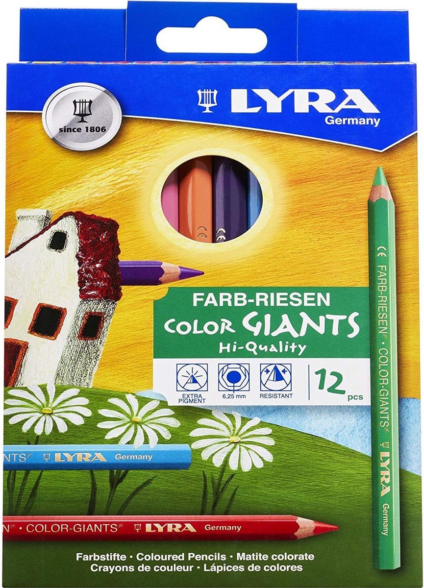 Box of 12 LYRA COLOUR GIANTS®,  polished - asstd