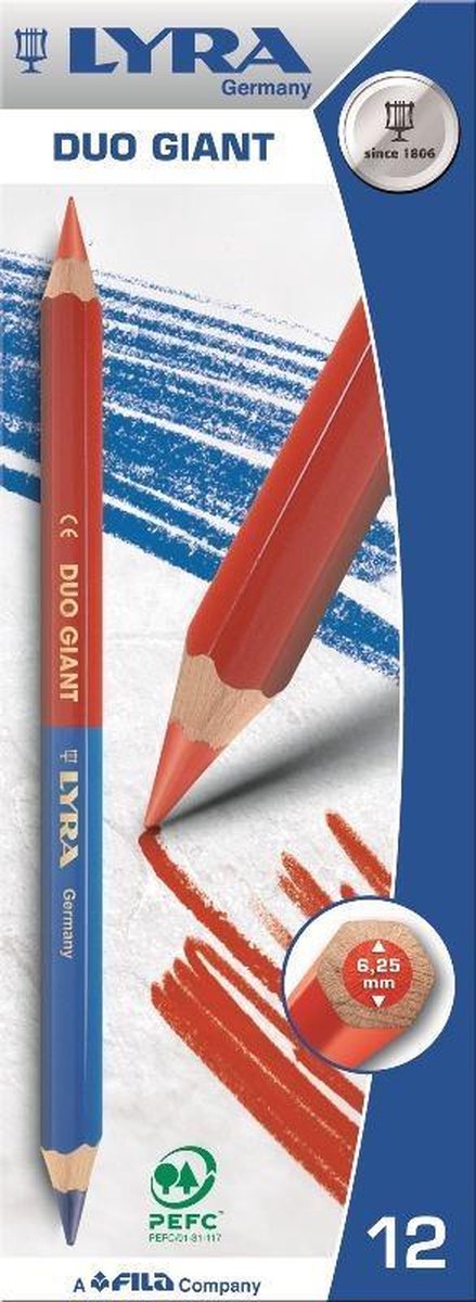 Lyra 2930101 Duo potlood - 175mm - Rood/Blauw (1st.)