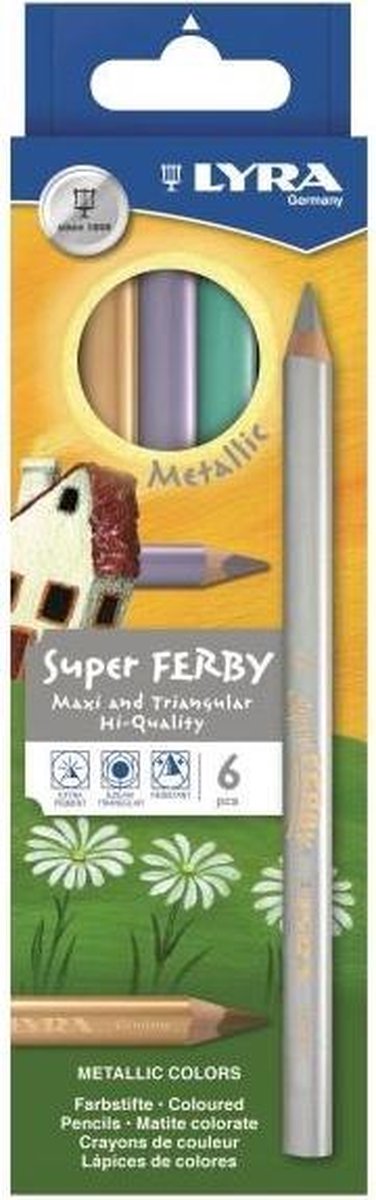 Lyra Box of 6 Super-FERBY®  METALLIC colours, asstd