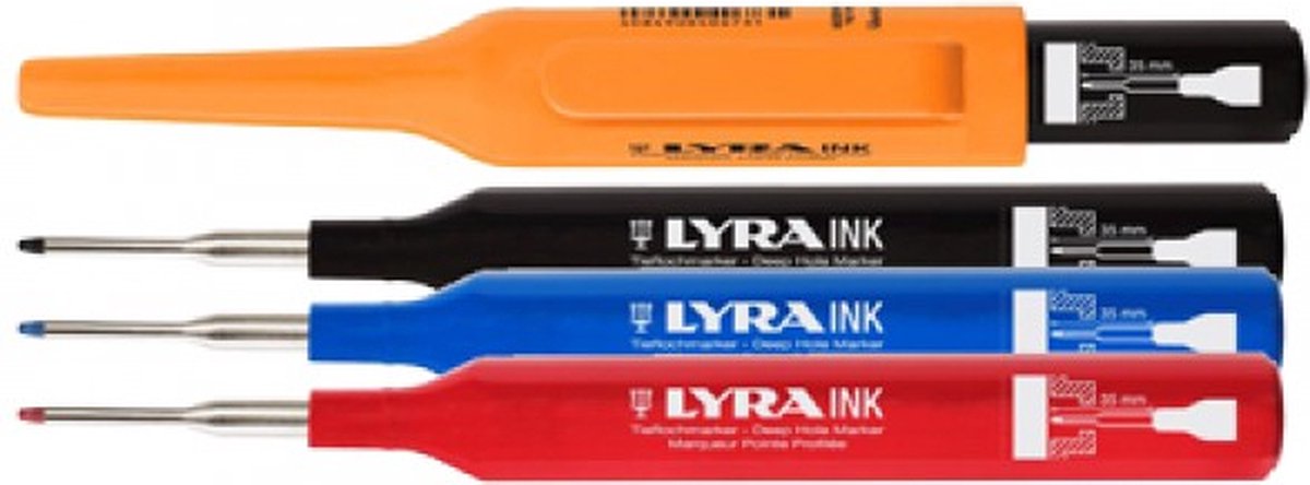 Lyra Ink Merkstift set 3 stuks voor diepe gaten