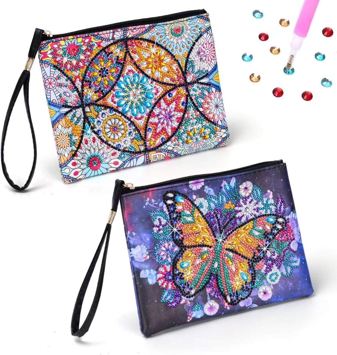 Lzwintrading Diamond Painting Portemonnee voor kinderen - Diamond Painting en Accessoires – 2 stuks DIY - Hobby en Creatief – Knutsel Pakket - Speelgoed 6 7 8 9 10 11 12 Jaar voor Jongens Meisjes