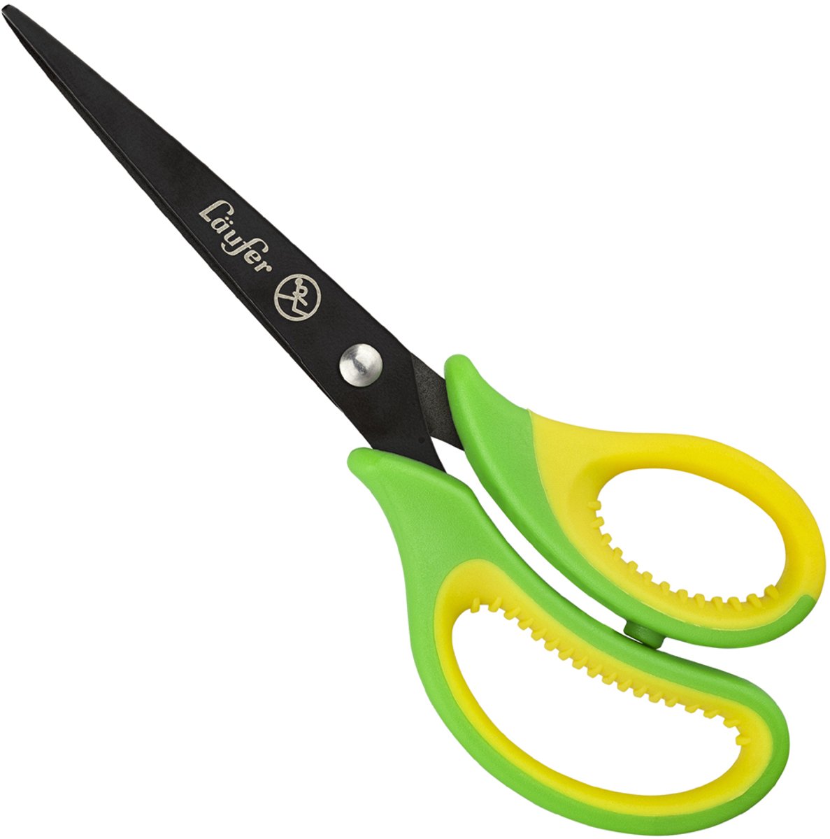 Läufer ergonomische knutselschaar, lengte: 150 mm, groen/geel