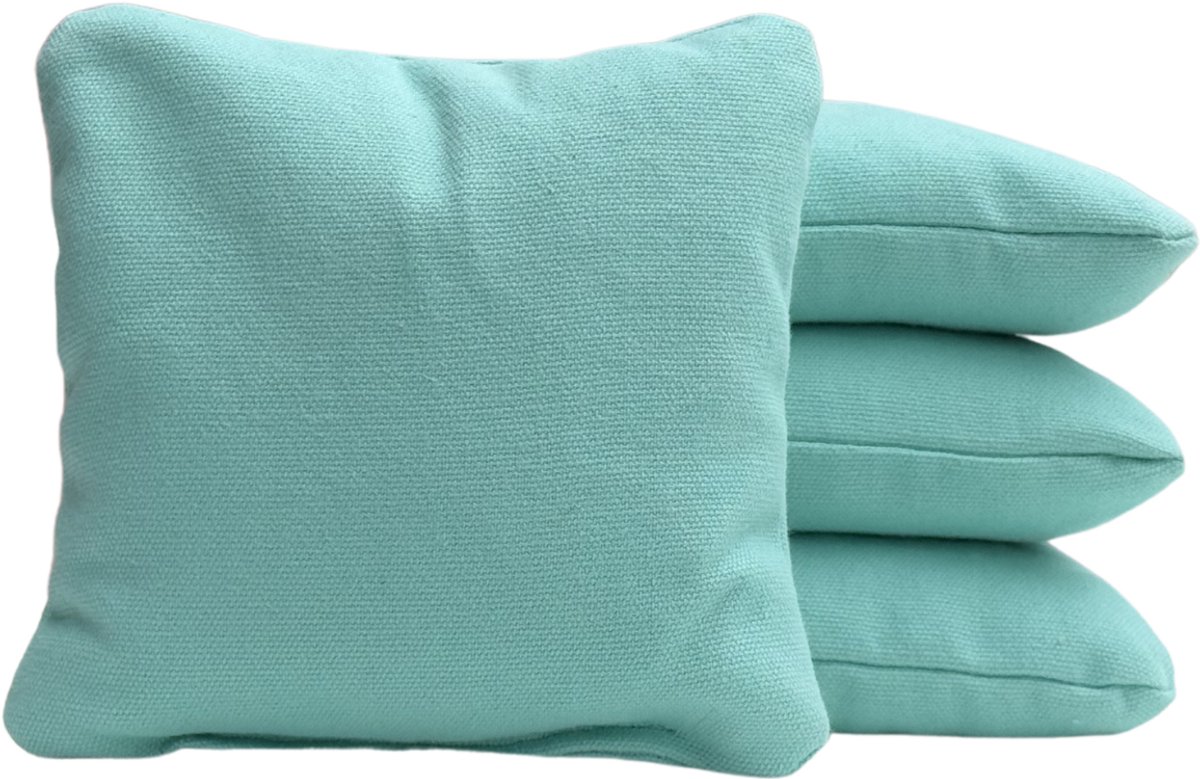 Cornhole zakjes - Pittenzakken - Bean bags - Afgeronde hoeken - Officiële maat - Stevig & duurzaam - 15 kleuren - Turquoise - 4 stuks