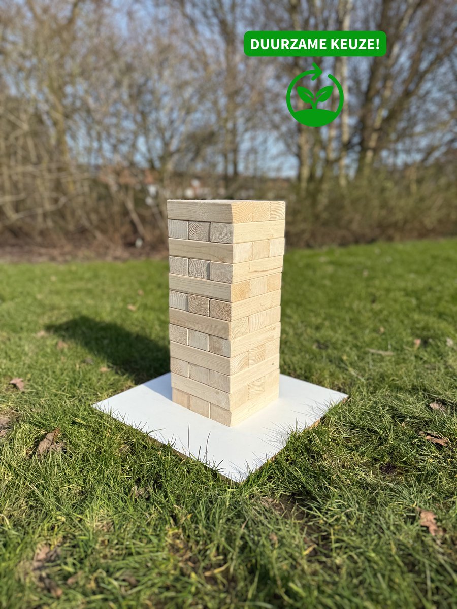 Jenga - 36 blokken - XXL Jenga - Vallende toren - Mega Jenga - Jenga groot - Outdoor spellen - Nederland geproduceerd - Familie spel