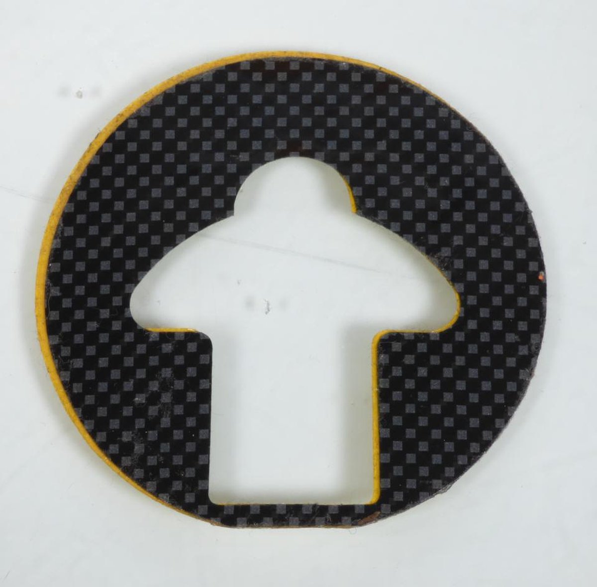 Protection bouchon de réservoir adhésive look carbone pour moto KAWASAKI Ø78mm