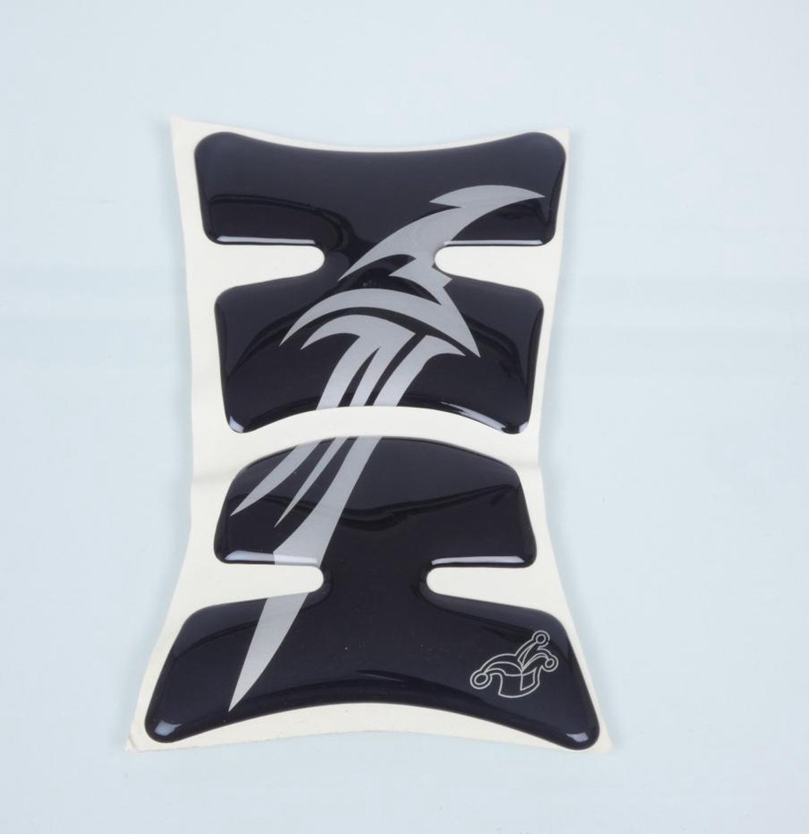 Protection de réservoir adhésive Mad Tribal noir argent pour moto roadster Neuf
