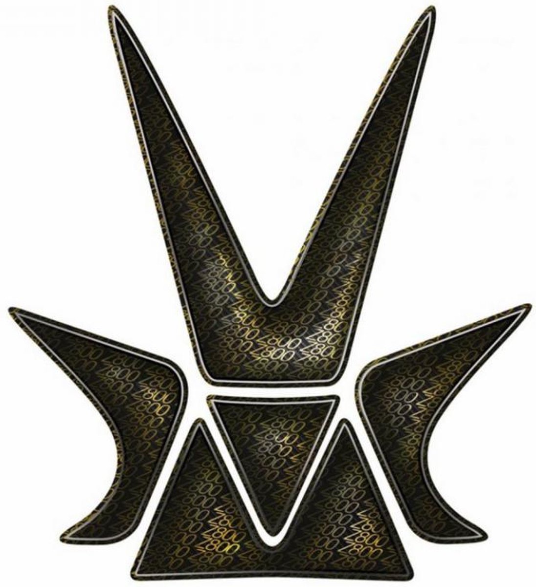 mad carbon gouden zelfklevende tankbeschermer voor motor kawasaki 800 z nieuw