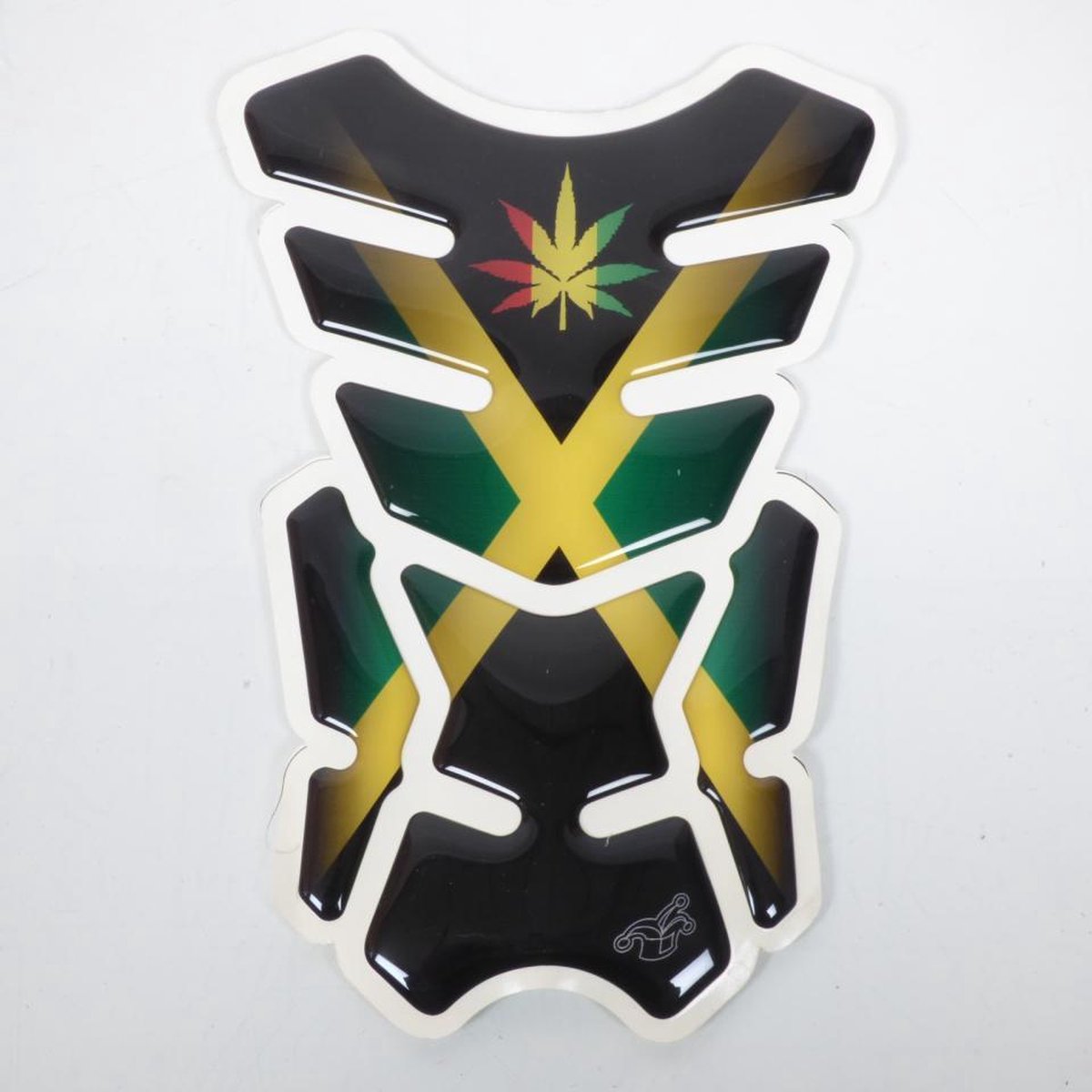 zelfklevende tankbeschermer voor motor groen geel zwart nieuw