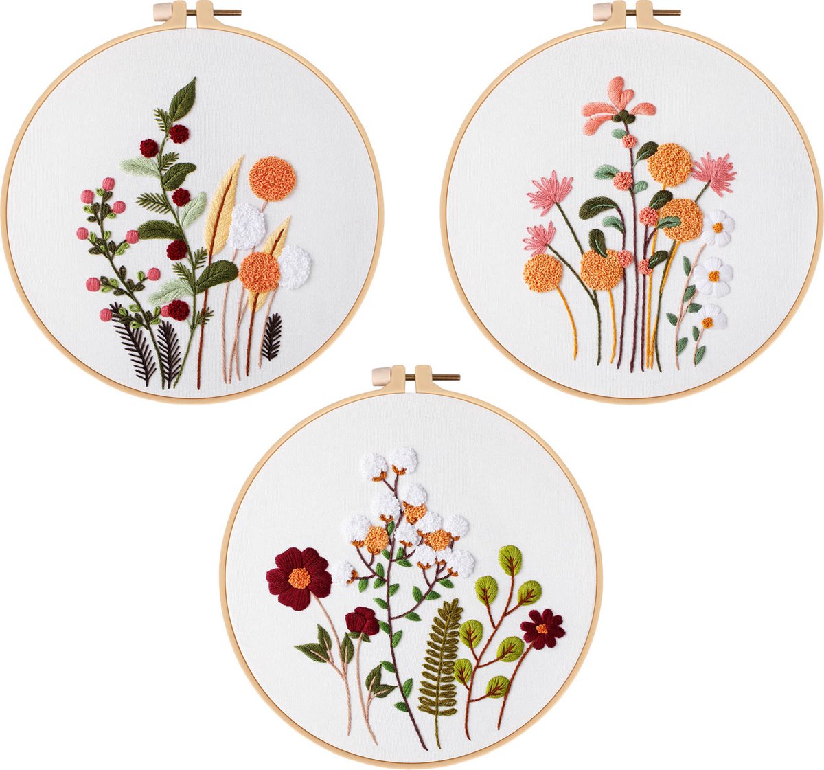 Borduurpakket voor Beginners - Borduren - DIY Borduurring - Borduurwerk Kit - Bloemen - MAIA Creative