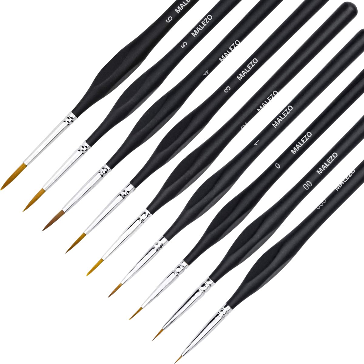 Professionele Penselenset - set van 9 kwasten - Ergonomisch - Fine Detail - Miniatuur - Penselen Schilderen - Dunne Kwast - Hobby - Acquarel, Waterverf, Acryl, Olieverf - Modelbouw - Warhammer 40k