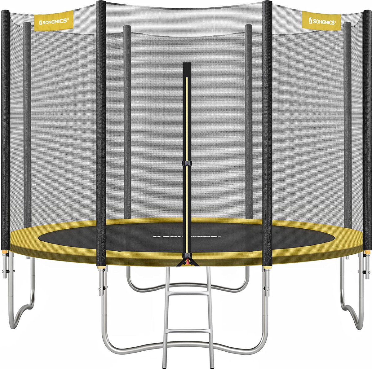 Mara Trampoline Met Veiligheidsnet - Trampolines - Tuin - Zwart/Geel - Ø 305
