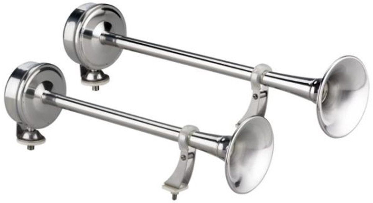 Hoorn rvs 400/470mm 12V dubbel