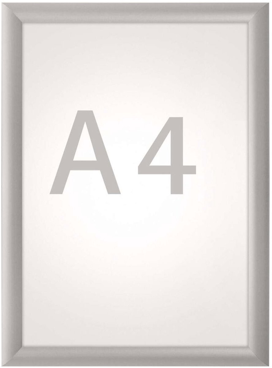   Klapbare wissellijst  standard staand formaat A4 aluminium 1.2 x 33 x 24 cm zilver