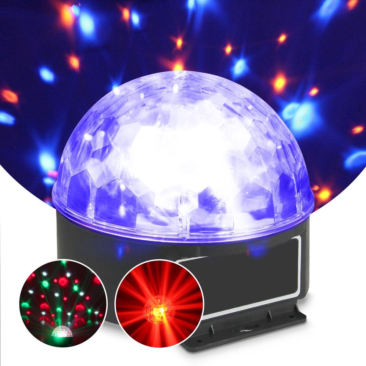   -   Jelly Ball halve discobal met vele bewegende en gekleurde lichtstralen