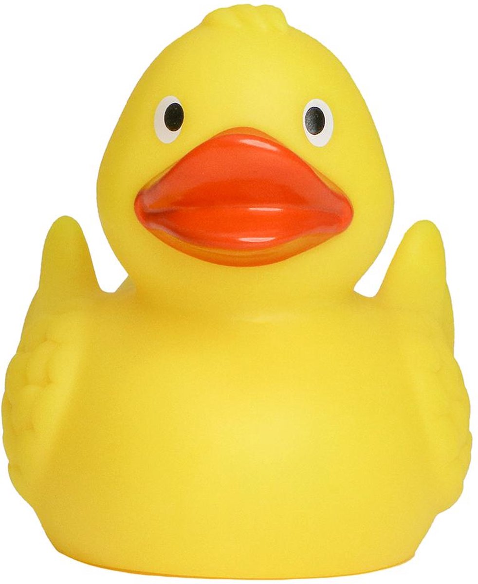Geel badeendje - 7,50 cm - piepend geluid - Schnabels® - mbw®