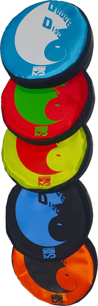 MD Sport - DogeDisc klein set van 5 - 5 verschillende kleuren - Veilige frisbee - Trefbal frisbee - Dodgebee
