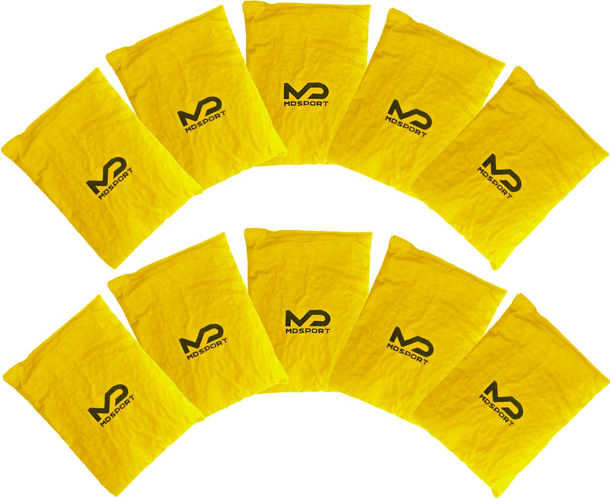 MDsport - Pittenzakjes XL - Set van 10 - Geel