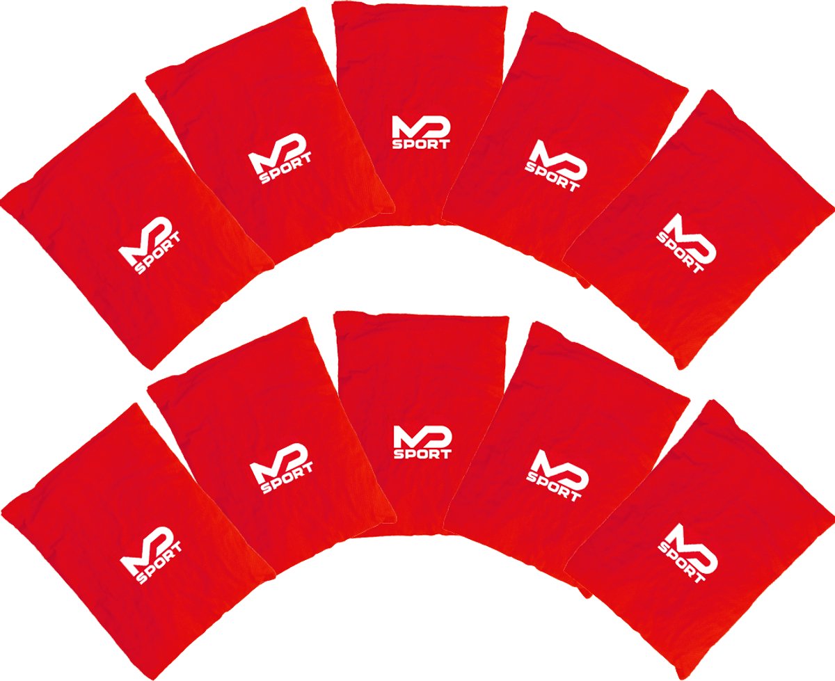 MDsport - Pittenzakjes XL - Set van 10 - Rood