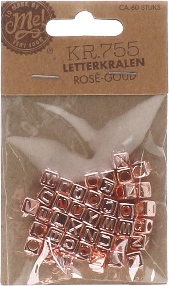 Letterkralen rose-goud - Sieradenaccessoires - Kralen - Kralen & Bedels - Sieraden maken - Knutselspullen voor kinderen -