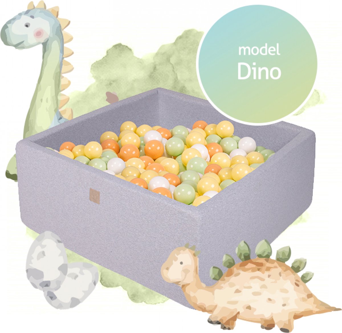 BESTSELLER Ballenbak 110x110x40 incl. 500 ballen - Dino Set