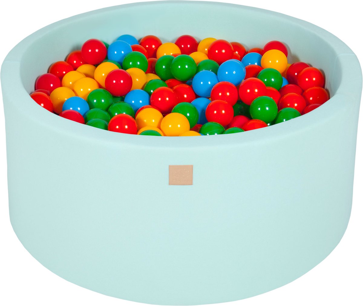 Ballenbak KATOEN Mint - 90x40 incl. 300 ballen - Geel, Rood, Donker Groen, Oranje, Blauw