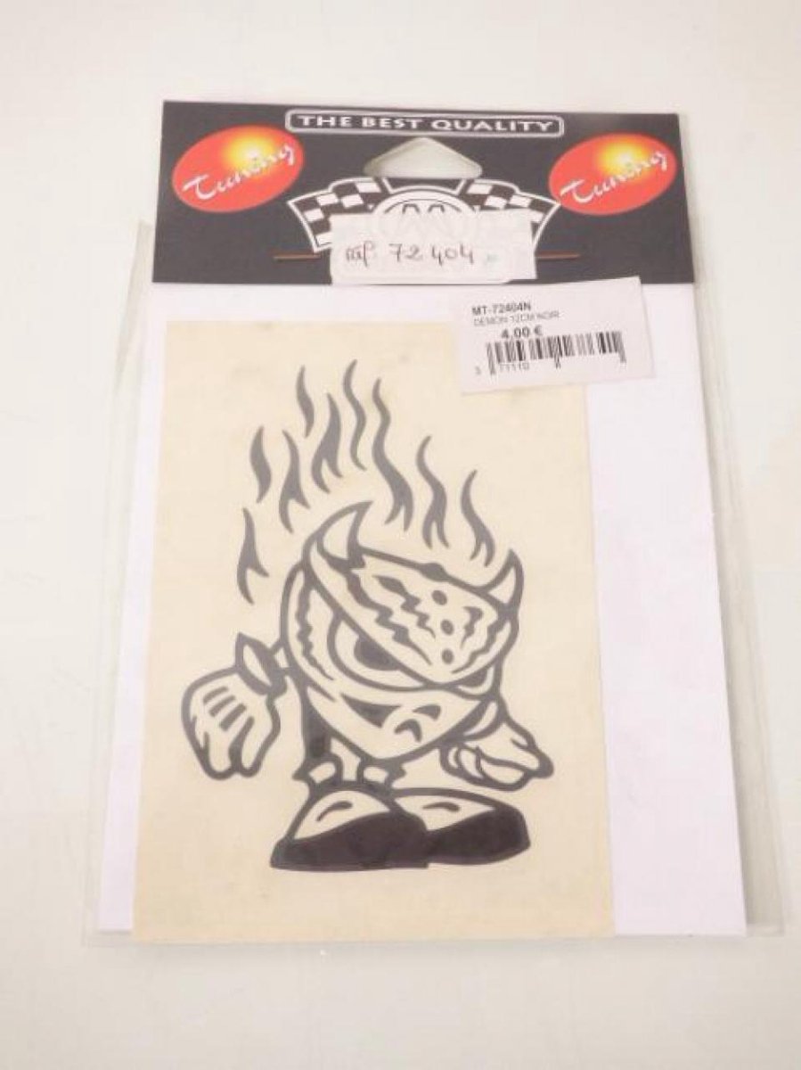 stickers meryt demon enflammé diable flamme voor motor mt-72404n nieuw