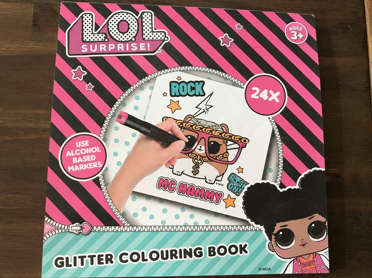 Kleurboek - Glitter - Glitter kleurboek - Kleuren - Lol suprise