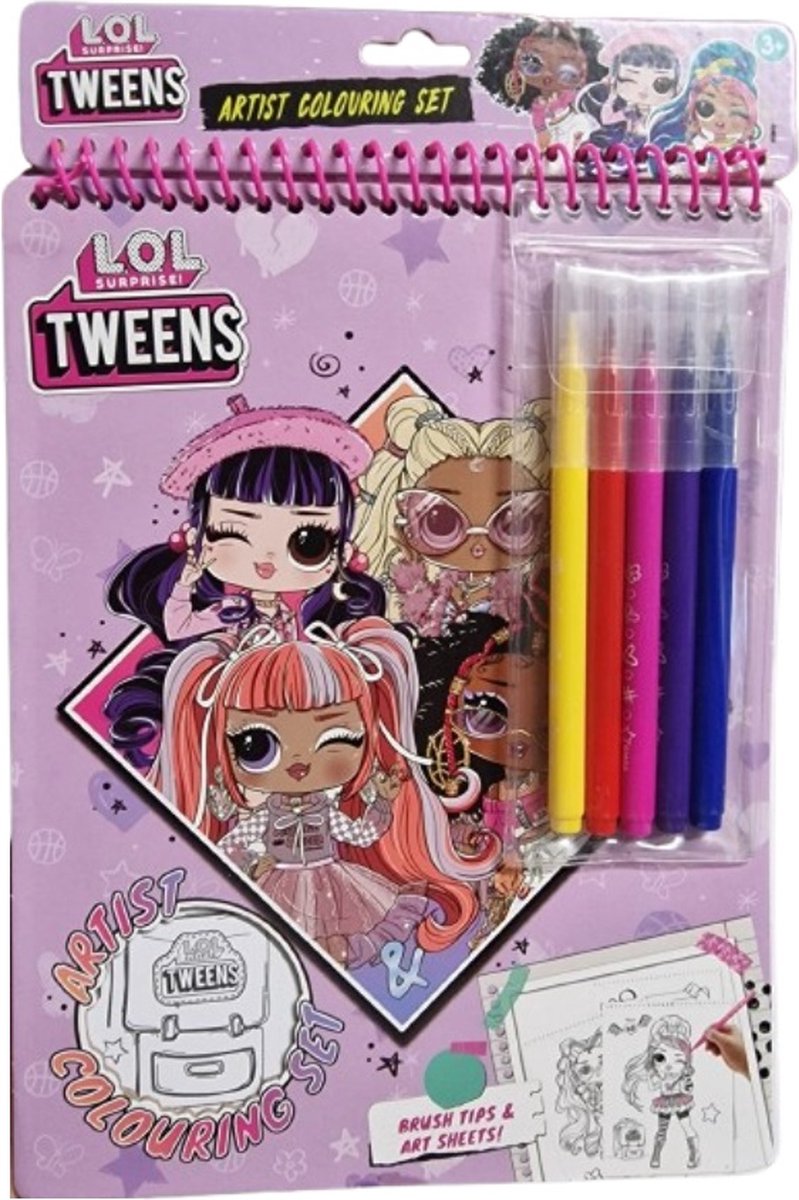 LOL Surprise Tweens Kleurboek met viltstiften