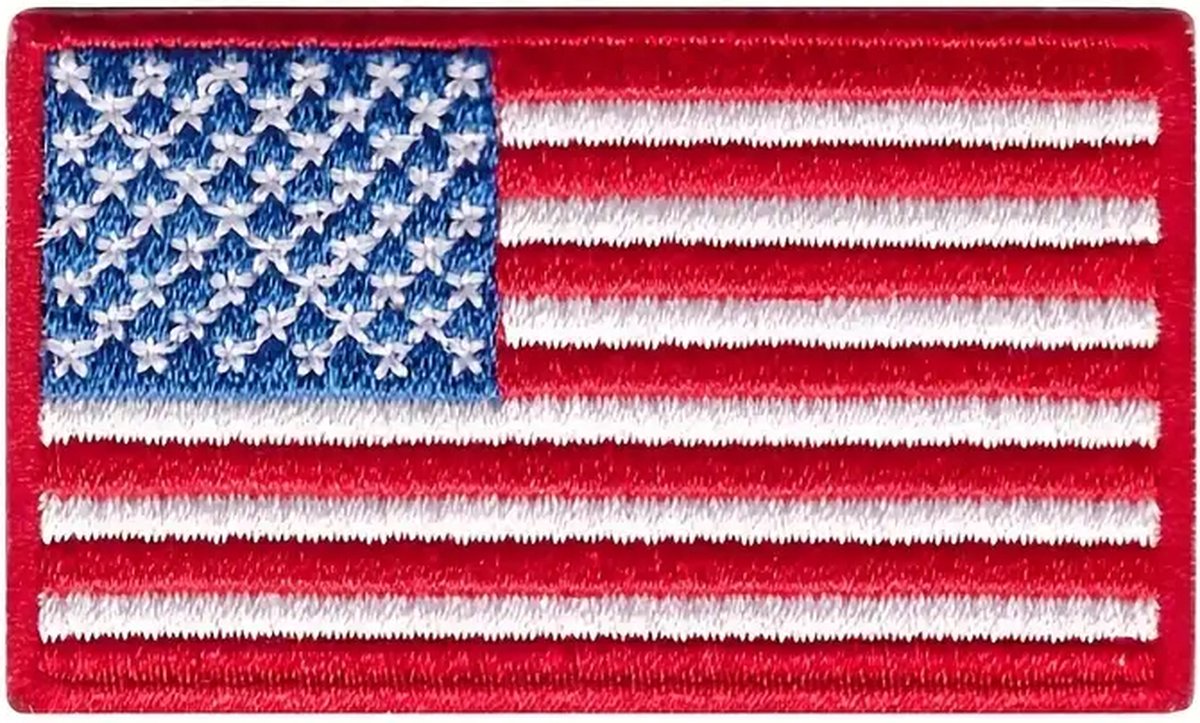 MGM Trading - 1 St Borduurpatch, Amerikaanse Vlagstickers, Doe-het-zelf Naaien Voor Kleding, Tassen, Hoed, Decoratiedoek Patch