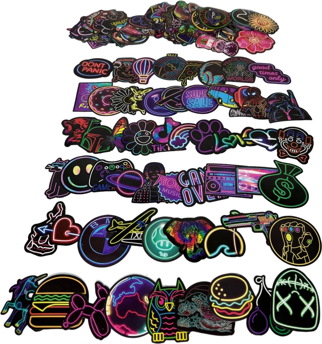 MGM Trading - 200 Stuks Neon Graffiti Stickers