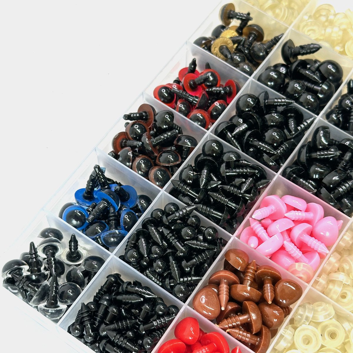 MGM Trading - Poppen ogen - Ogen en neuzen - Accessoires voor knuffels - 752 stuks