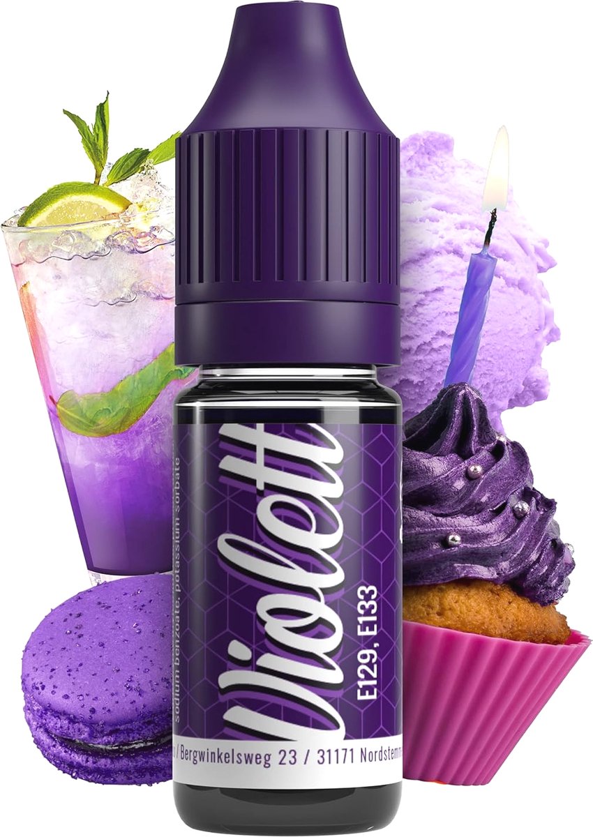 MGM Trading Hoog geconcentreerde vloeibare kleurstof voor voedsel - divers kleurenpalet - 10 ml - Paars