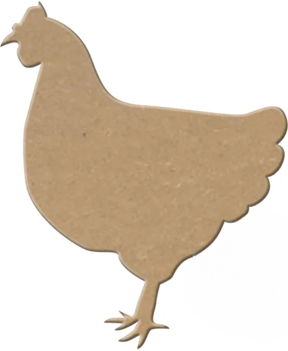 MDF Kip, creatief, knutselen, deco, 6 stuks, 3mm mdf 20cm