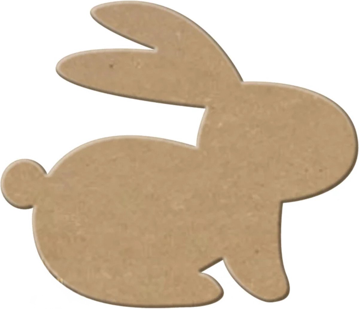 MDF Konijn, creatief, knutselen, deco, 6 stuks, 3mm mdf 20cm