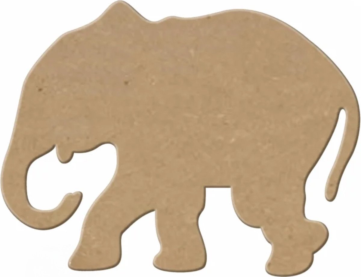 MDF Olifant, creatief, knutselen, deco, 12 stuks, 3mm mdf 10cm