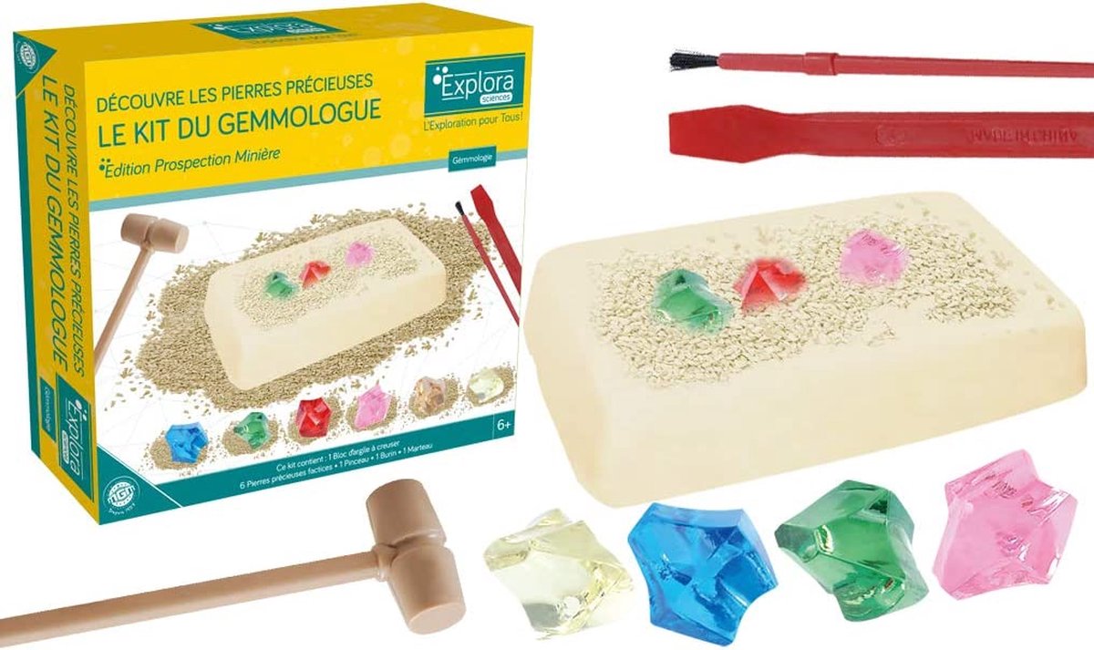 MGM - Gemstone Dig Kit - Experimenteerset 6 Gems