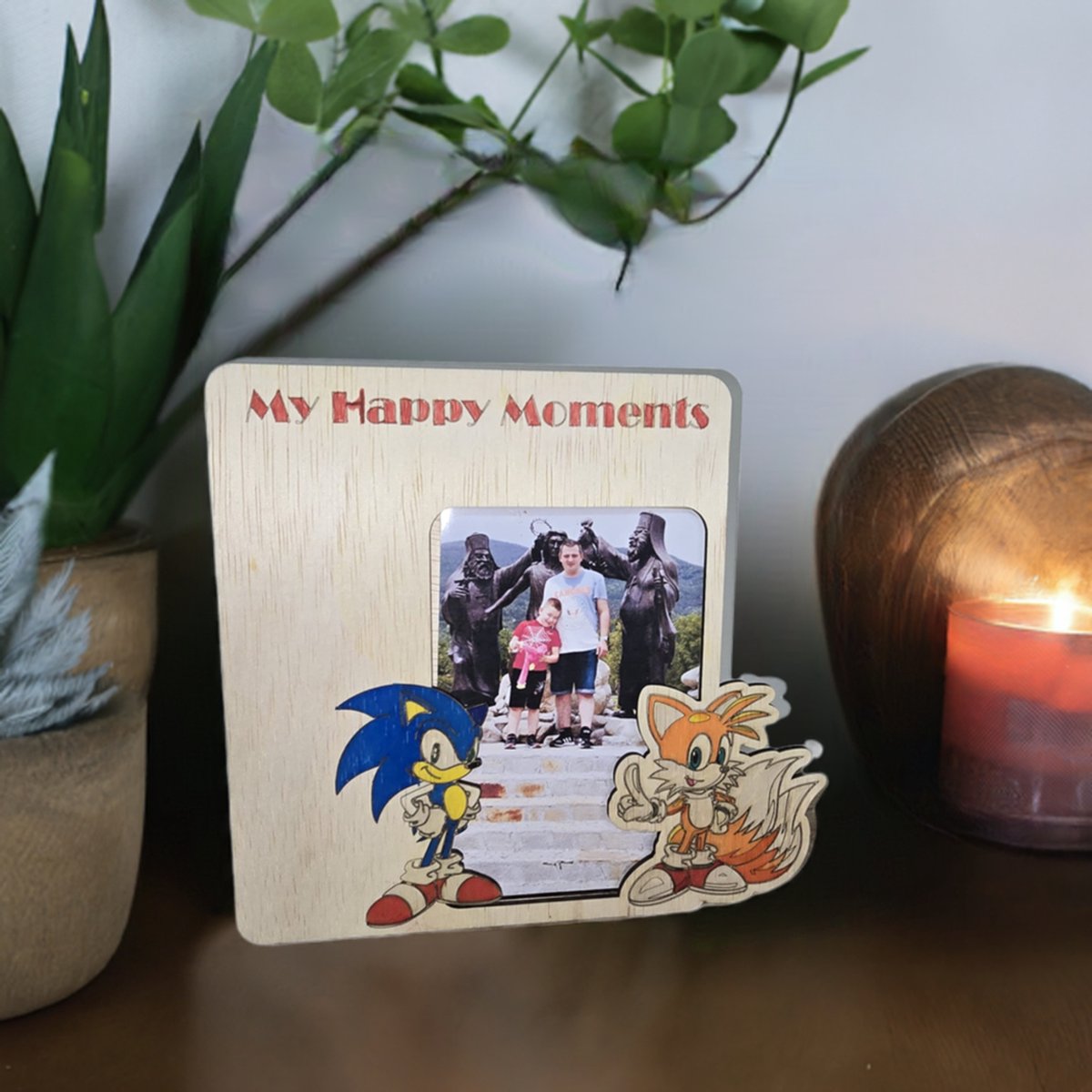 Happy Moments Wooden Photo Frame
