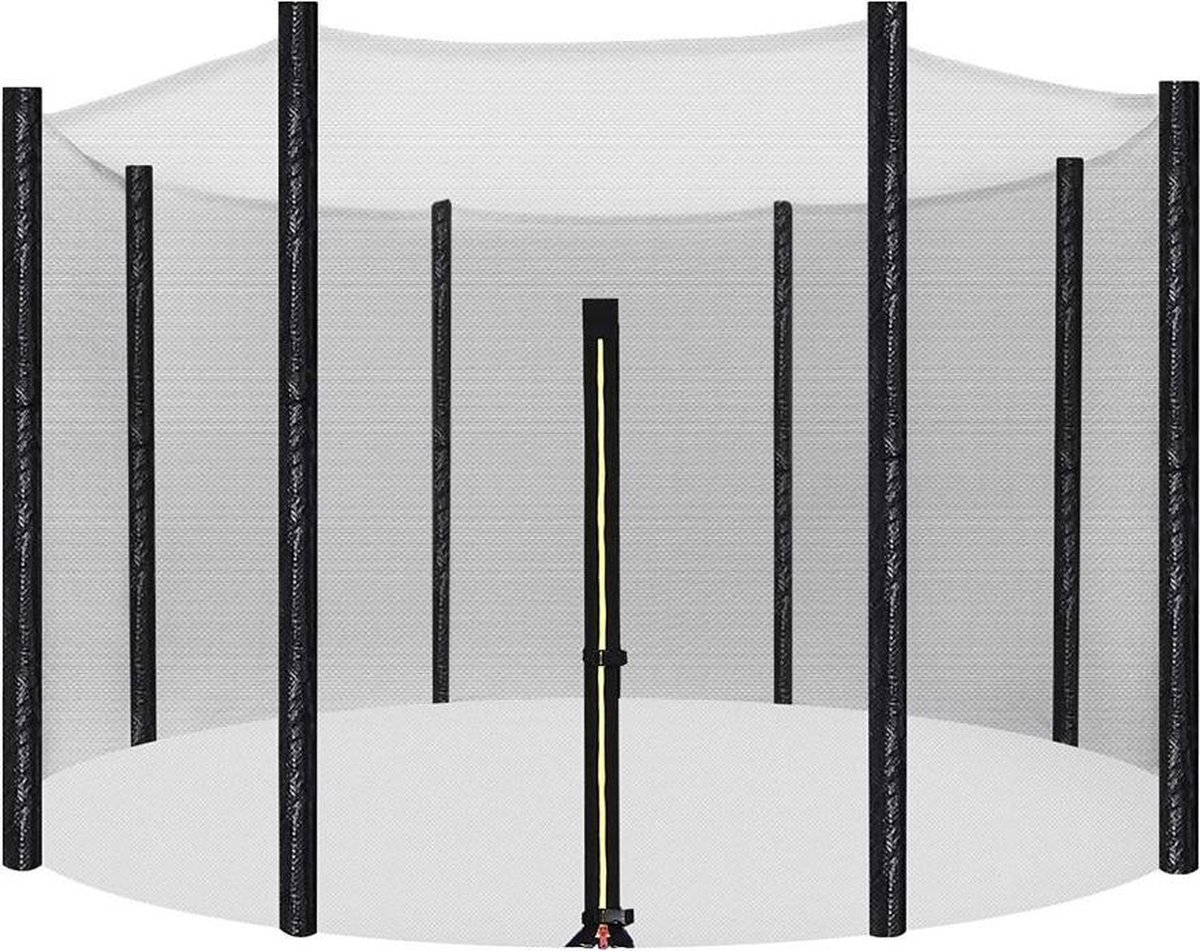 MIRA Home - Veiligheidsnet voor trampoline - Vervangend net - Tuin - PE-net - Zwart - 366 cm