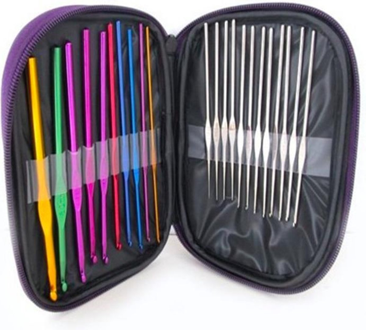 MIRO Haaknaaldenset 22-Delige In Luxe Etui  Ergonomische Haaknaald Crochet Set