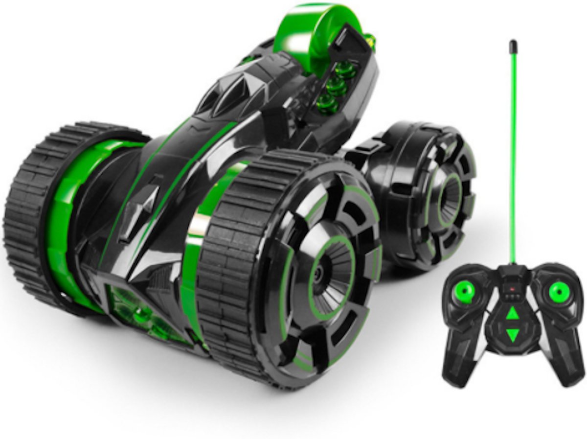 Bestuurbare Auto Radiografisch Speelgoed RC Car - Crazy Car -   602 - 5 Wielen - Auto Speelgoed - Kinder Speelgoed - Groen