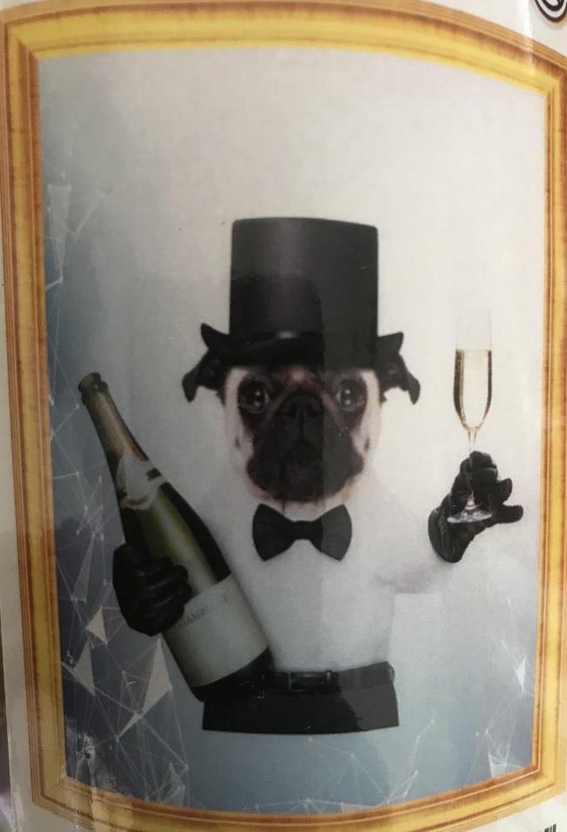 Diamond Painting 50 X 40 - Drinkende hond - Volledige bedekking, Complete set 056